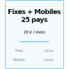 Forfait appels fixes et mobiles France et 24 pays