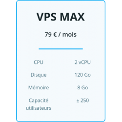 VPS MAX - FreePBX cloud jusqu'à 250 utilisateurs