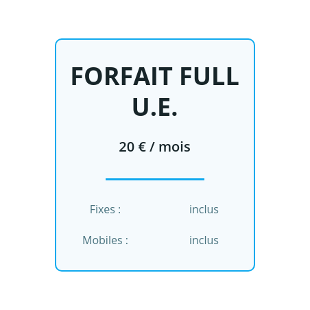 Forfait full U.E. (trunk SIP)