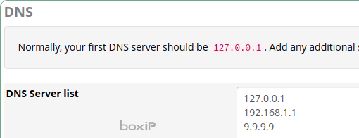 Configuration des serveurs DNS